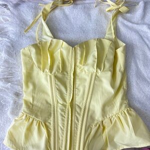 Yellow Corset Top